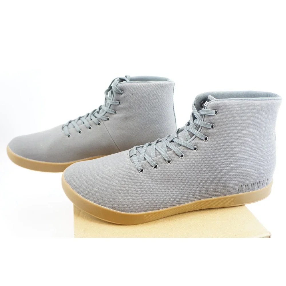 NIB NOBULL Canvas Trainer High Top Dark Grey Gum‎ Sole Sneakers Shoes M18 W19.5